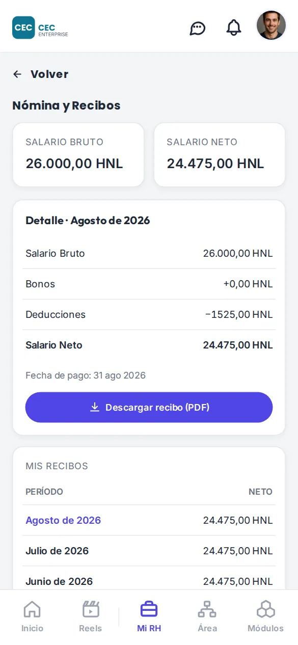 Recibos de nómina